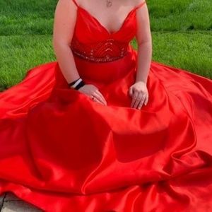 Red Rachel Allan Dress